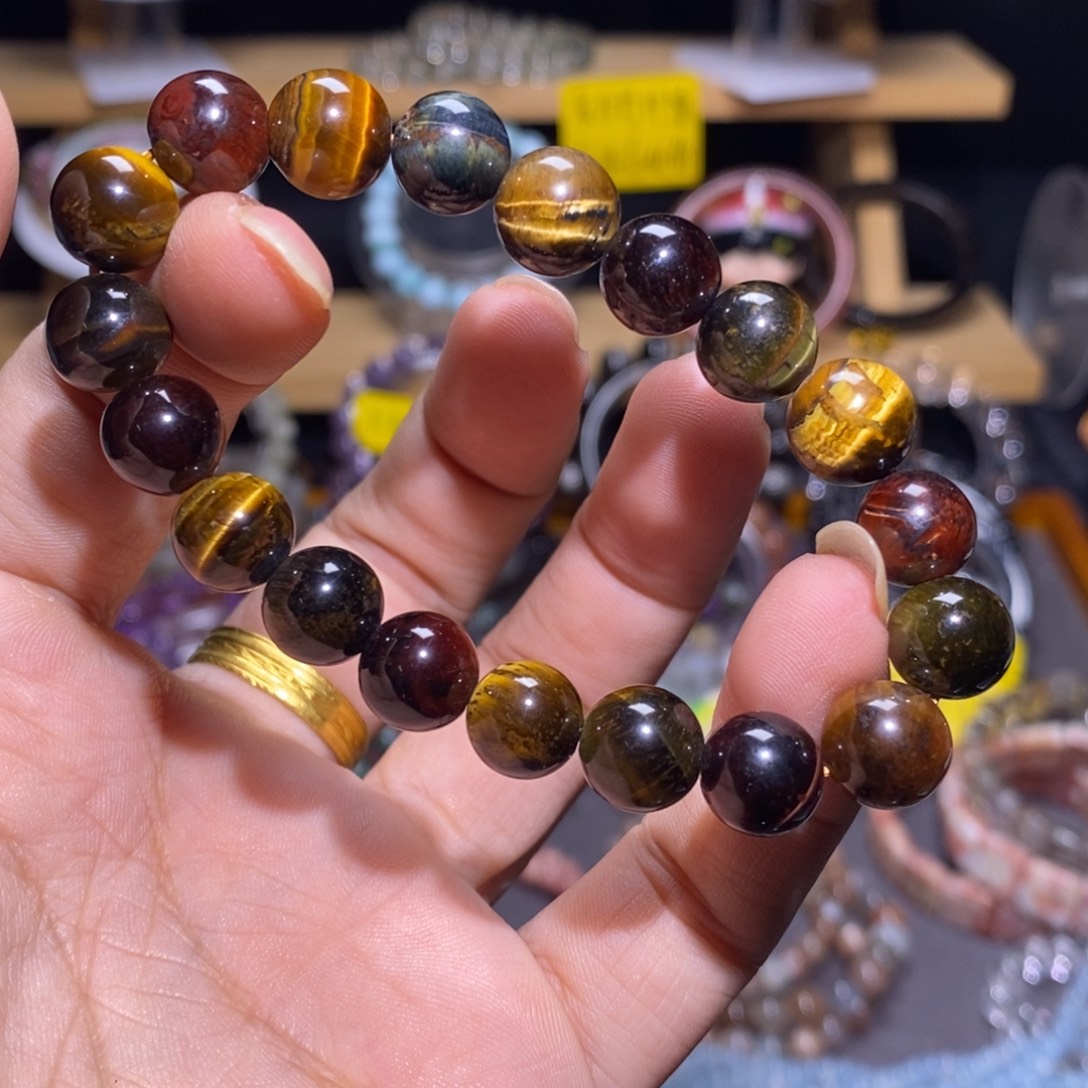 水晶未镶嵌手串5 彩虎眼 10