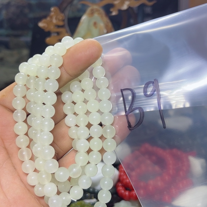 蛇纹石玉项链未镶嵌厚***！