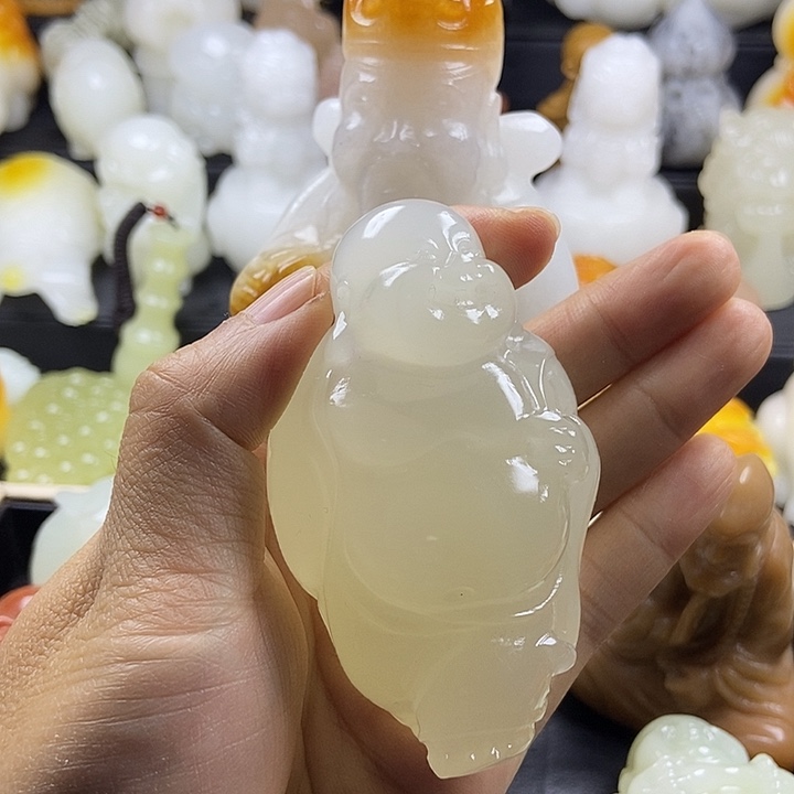 无花朵原石手把件
