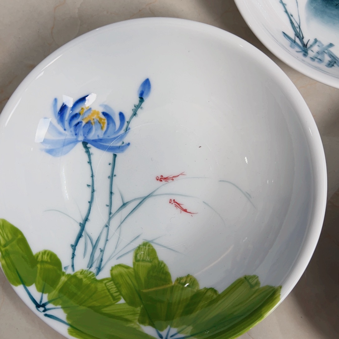 瓷片景德镇陶瓷手工手绘制作