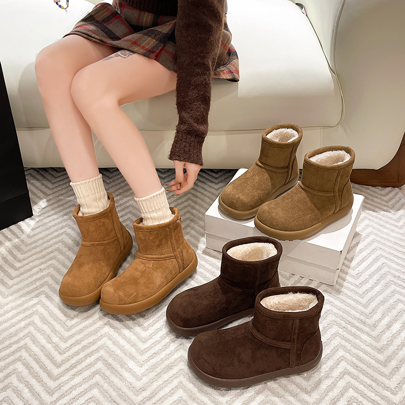 【防水】学院风【男女同款】雪地靴小土豆棉鞋加绒保暖靴防滑女鞋5092