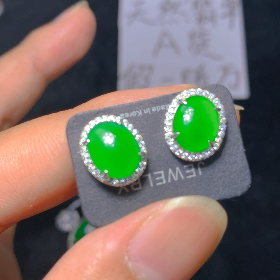 颈饰银S925镶嵌翡翠