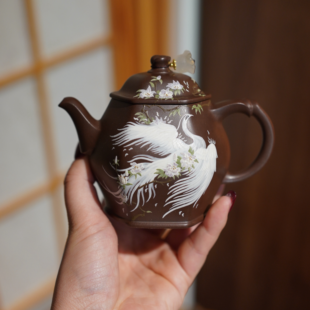 雪凤凰 凤鸣紫砂壶 容量160cc 老紫泥