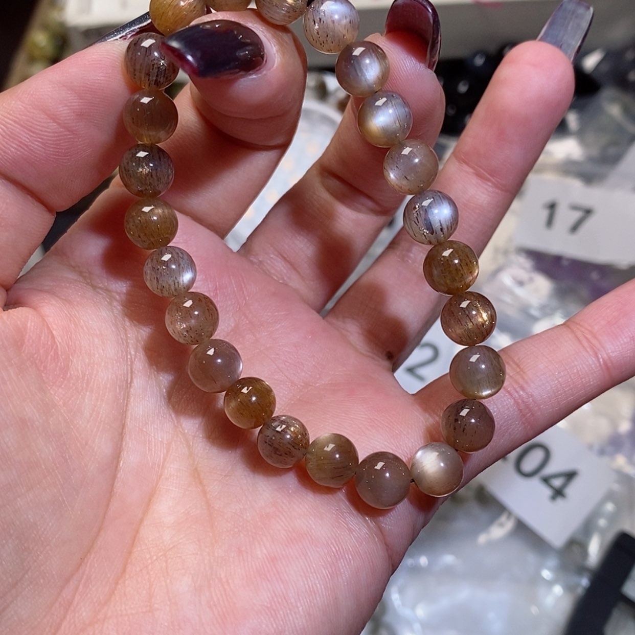 【闪购商品】水晶手链未镶嵌高品金骨干107
