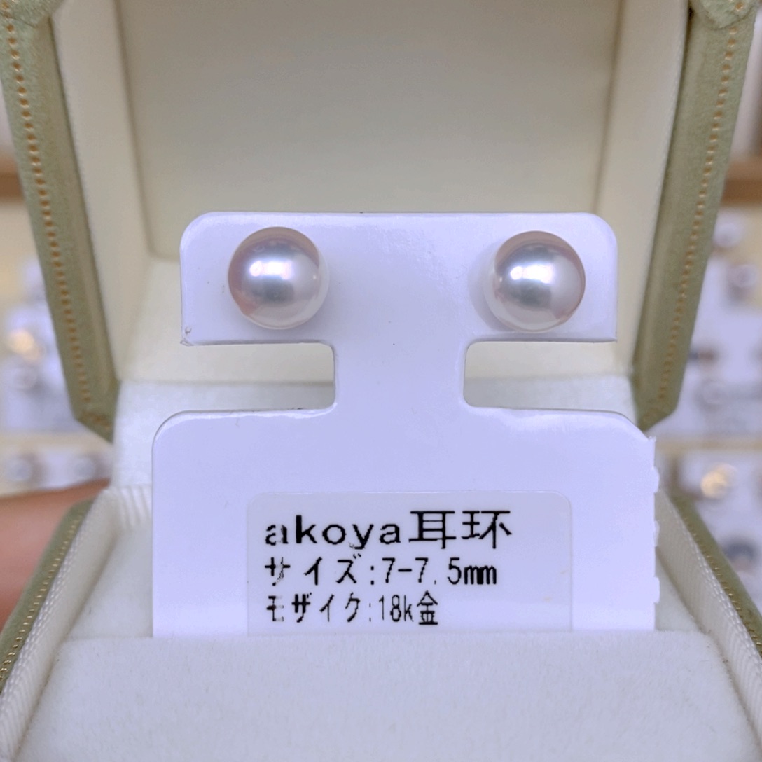 海水珍珠耳饰18K金镶嵌