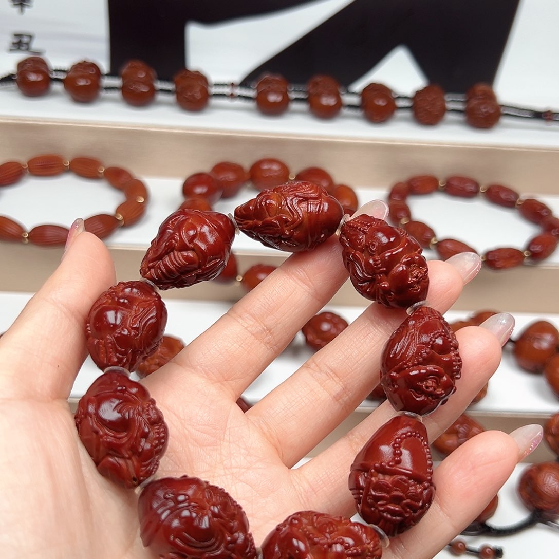 健***哥橄榄核手串弥勒手串