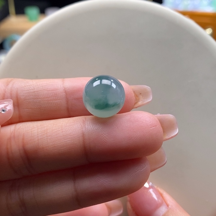 翡翠吊坠(不含链)未镶嵌翡翠冰胶飘花珠卡13.67