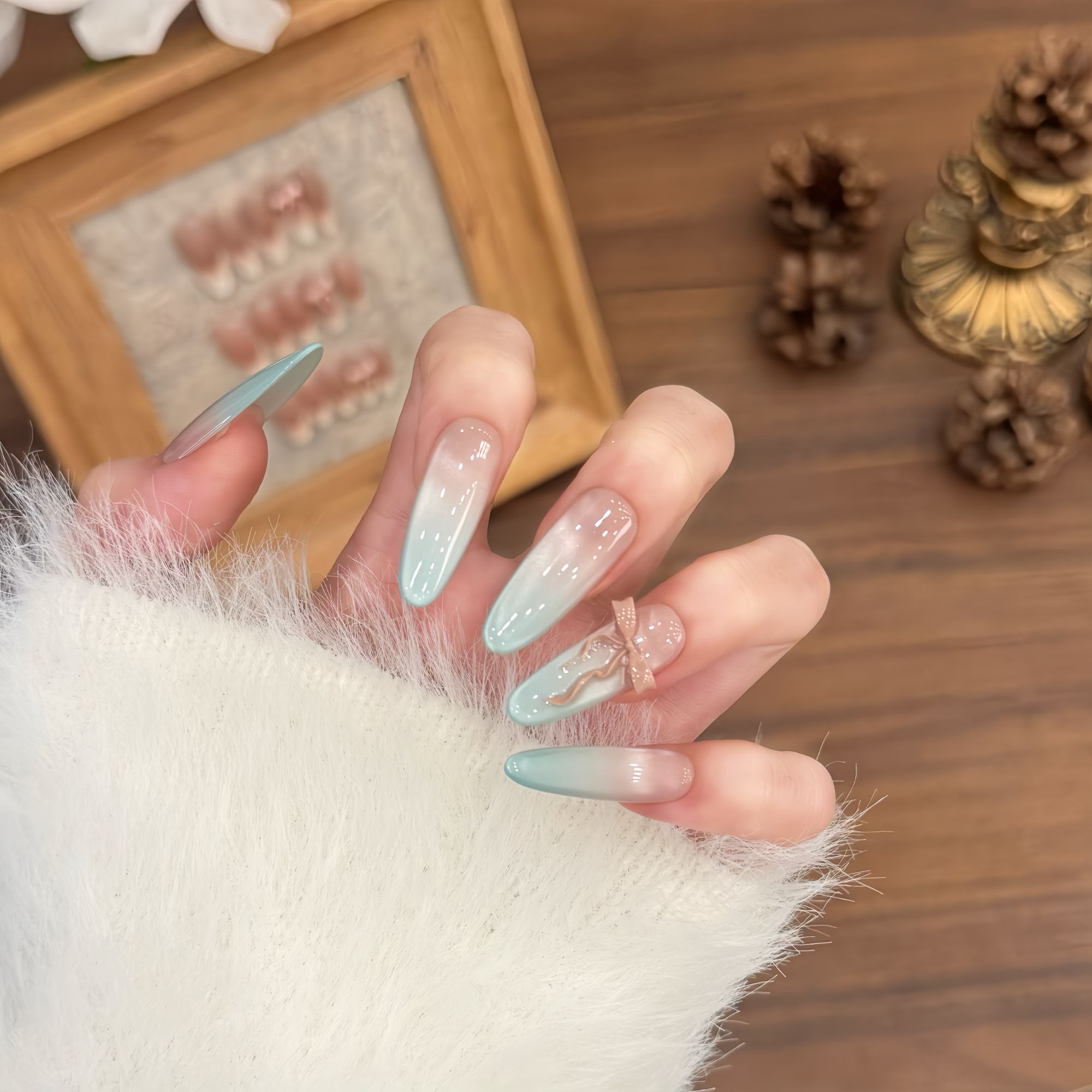 R-曼波蝴蝶结-XingHeJiYu轻奢高定美甲 10片装