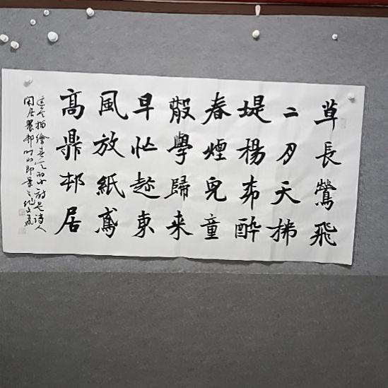 书法四尺横幅为背诗词