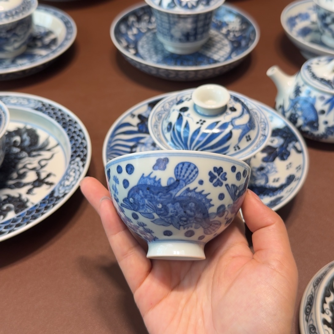 手工手绘茶具主人杯微瑕