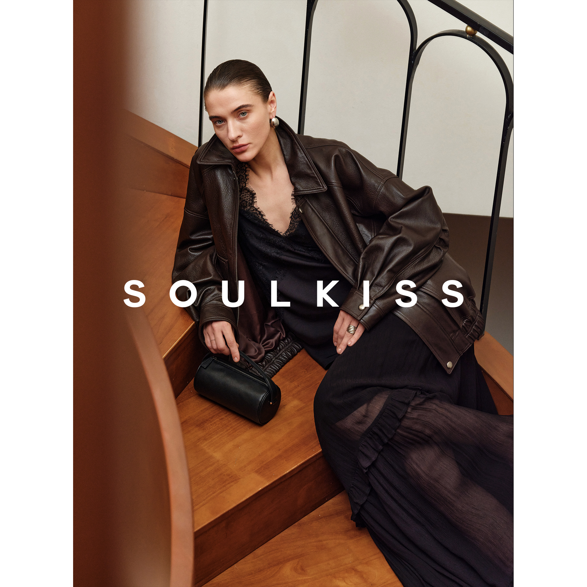 SOULKISS理财宝藏 黑标VIP专供英国进口无涂自然泡羊皮夹克外套