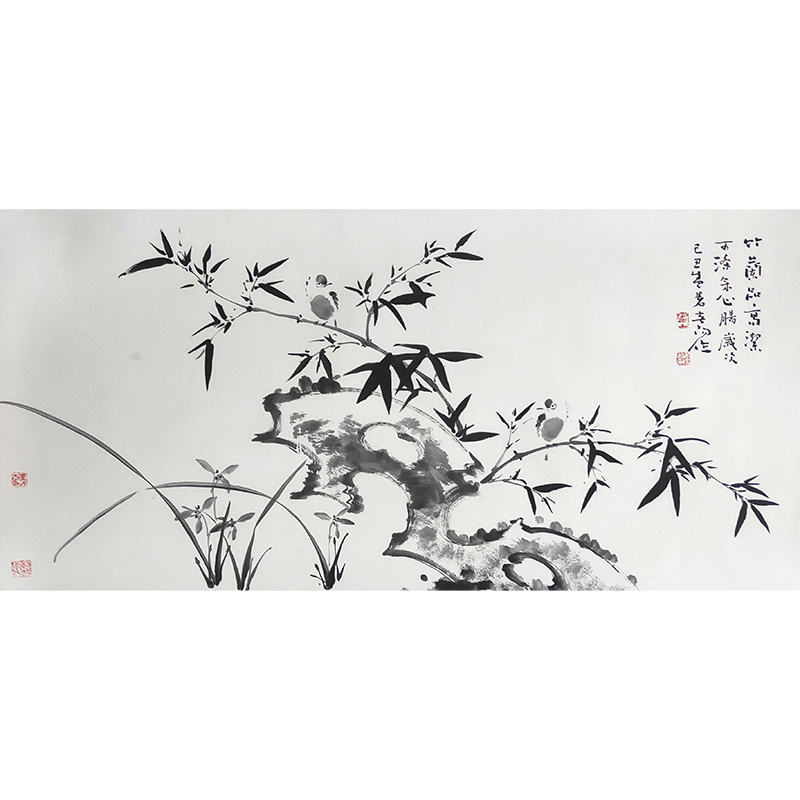 lot14【竹兰品高洁】137*70cm约8.6平尺镜片