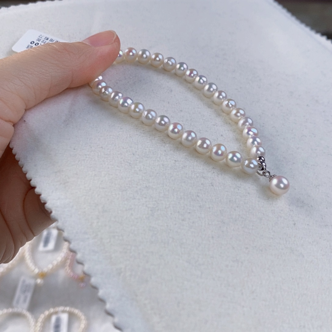 淡水珍珠手绳银S925镶嵌