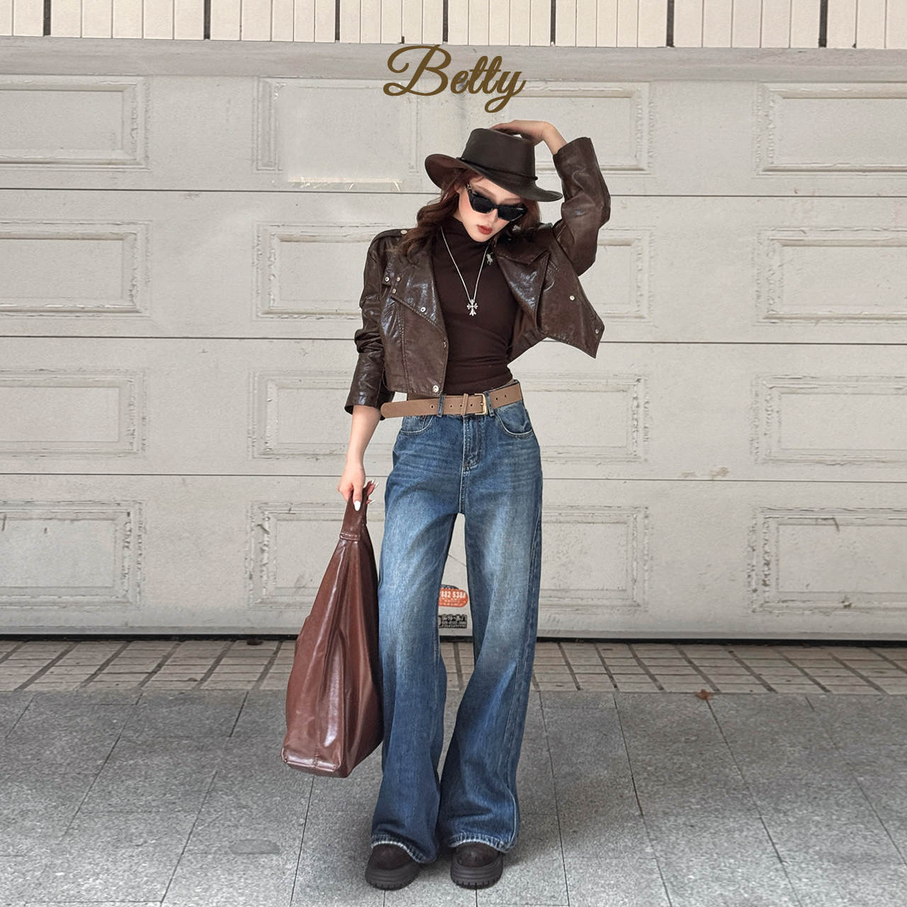 Betty |【拾光漫步】设计感牛仔裤直筒裤
