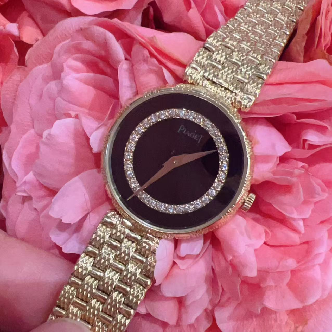 99新 Piaget/伯爵 18K全金表/原钻/石英/25mm/16#