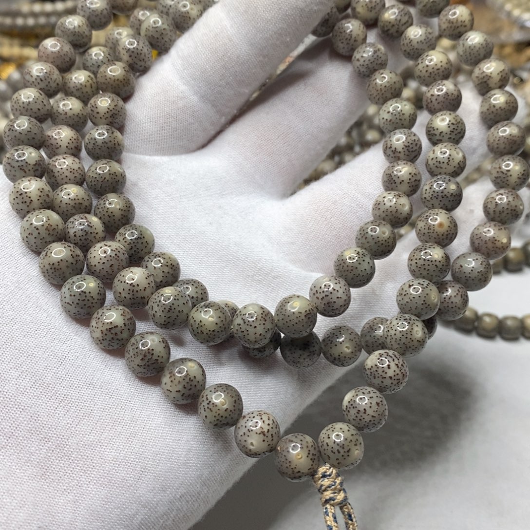 手串星月菩提星月菩提9x9灰冰糖108长串