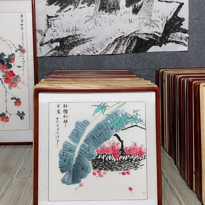 【闪购商品】国画书画作品带框65×65厘米