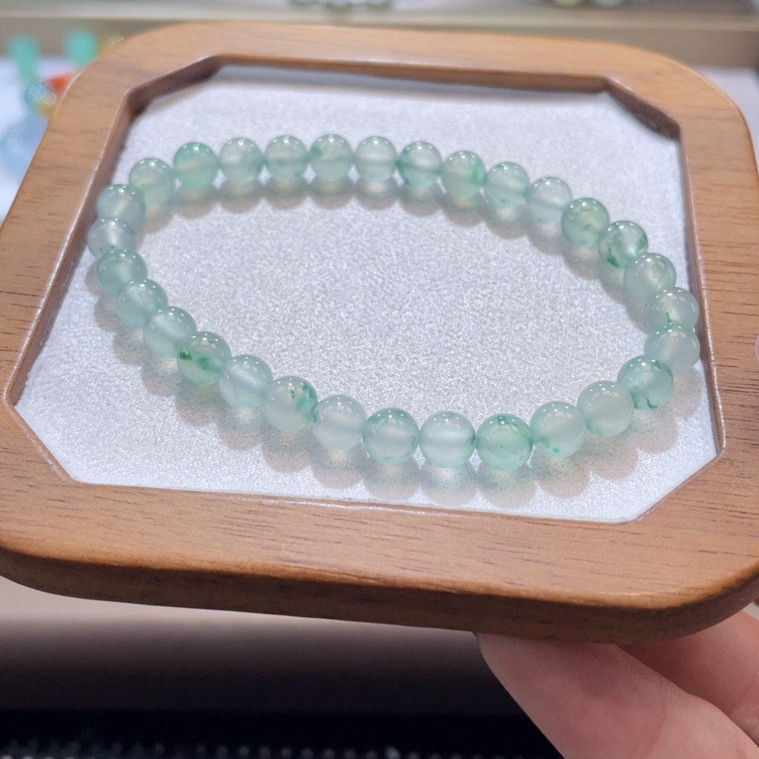 未镶嵌手链翡翠冰玻飘卡6