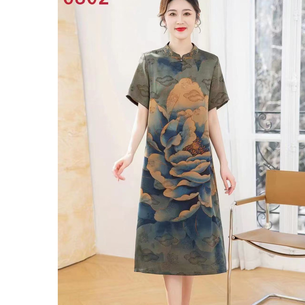 1-6802-35新款时尚休闲连衣裙