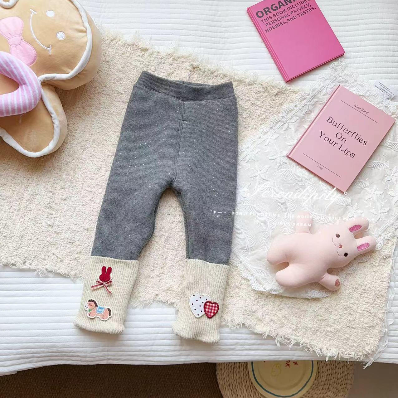 GP汤圆童装【绒绒细语】冬季撒银卡通加绒裤袜打底裤（年货） YA-3608