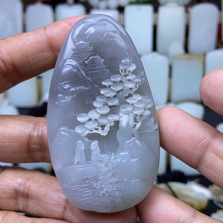 和田玉未镶嵌颈饰