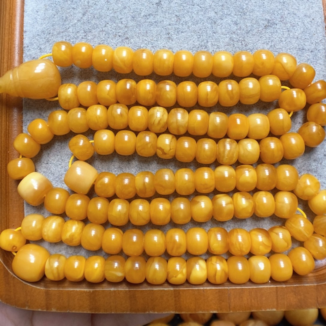 蜜蜡手串未镶嵌蜜蜡108