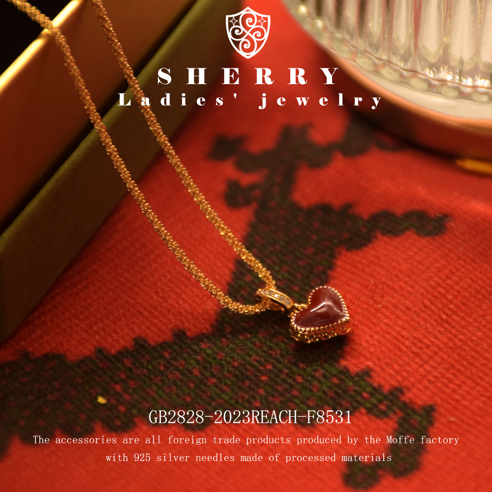 铜合金项链 专属X设计师款红心皇后项链~F8531