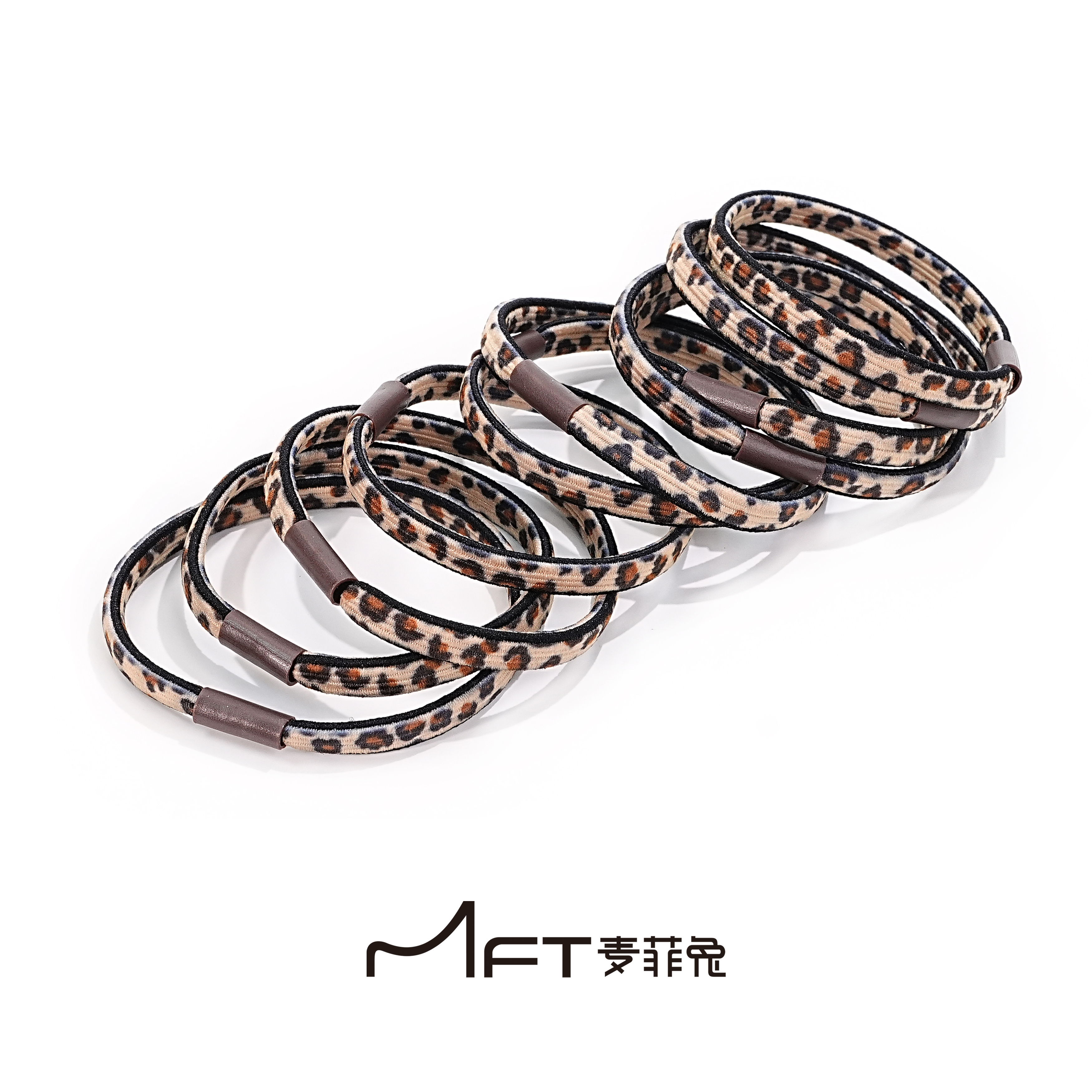 豹纹皮绳韩系简约高弹力扎发马尾丸子女发绳发圈复古发饰