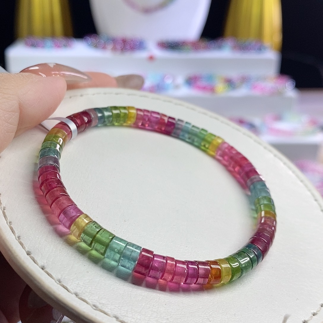 未镶嵌手链碧玺直切药片