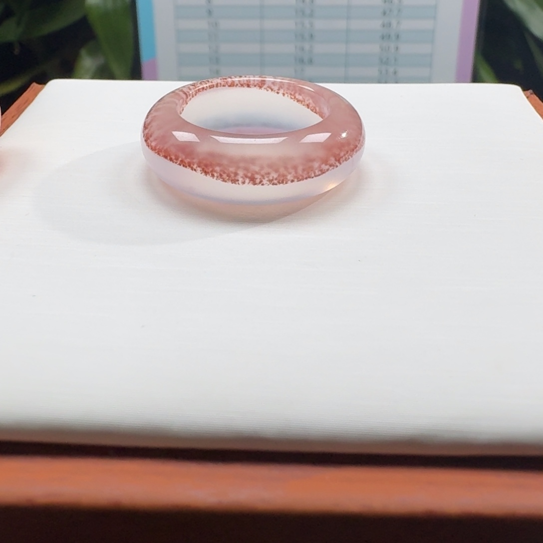 玛瑙/玉髓未镶嵌戒指19.3港21