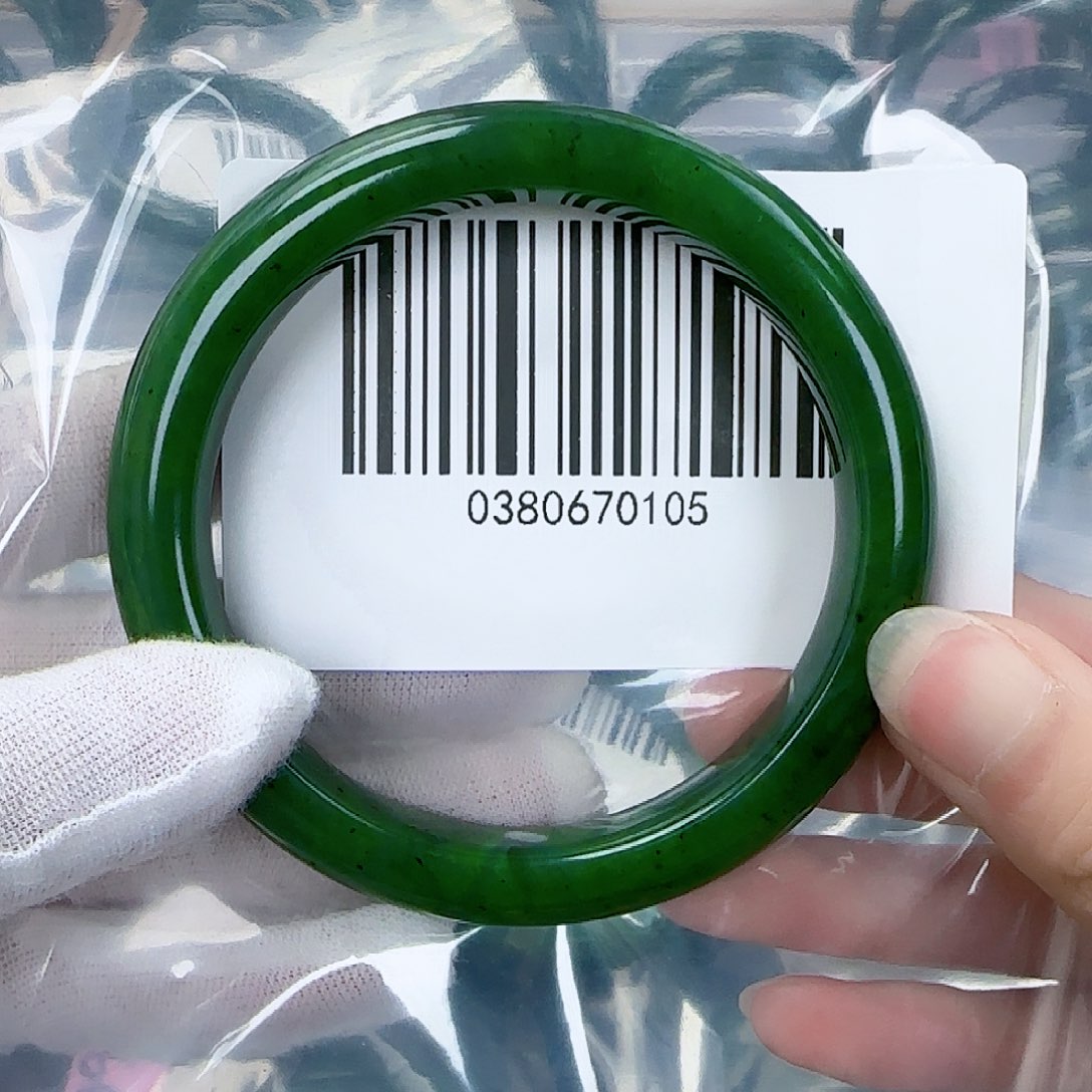 和田玉（碧玉）手镯未镶嵌60