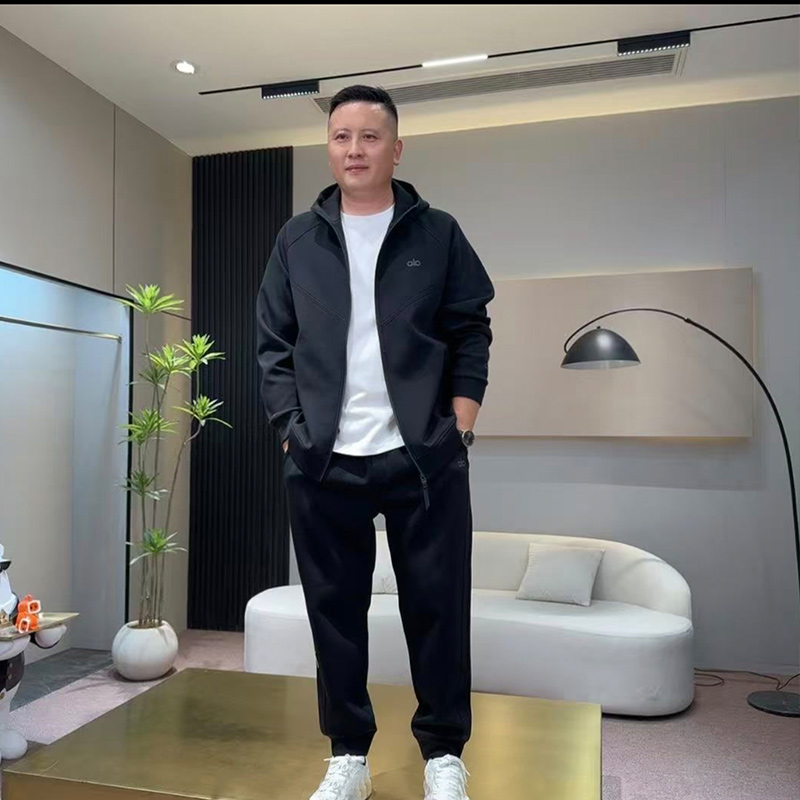 秋季新款潮流宽松宽松时尚休闲运动风百搭两件套装连帽夹克