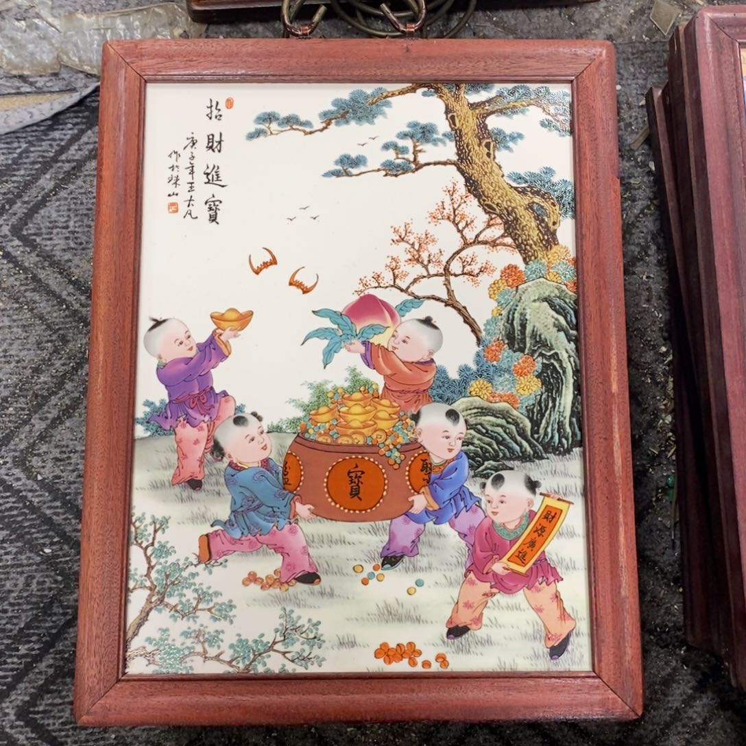 瓷37*28 景德镇瓷板画柴窑烧制