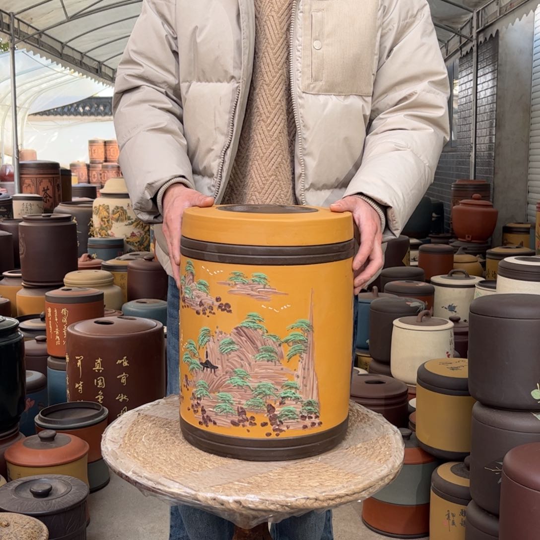 紫砂茶叶罐14 饼茶叶罐