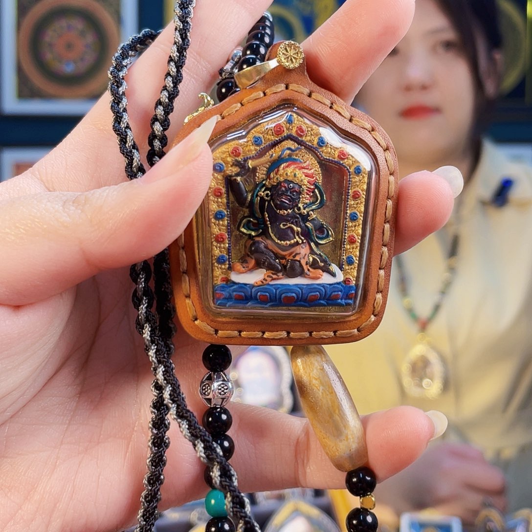 泥塑?****?手工擦擦不动牛皮外壳有绳有礼盒