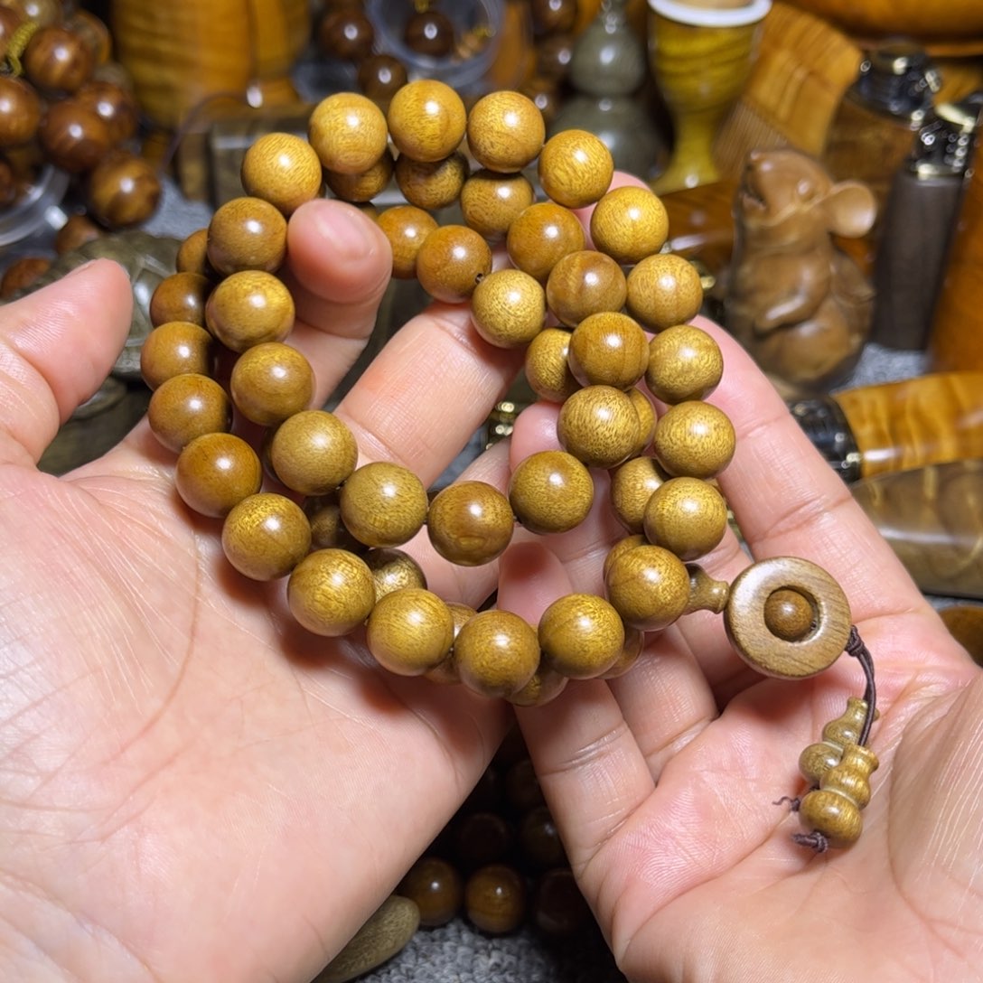 金丝楠手持佛珠手链1.2