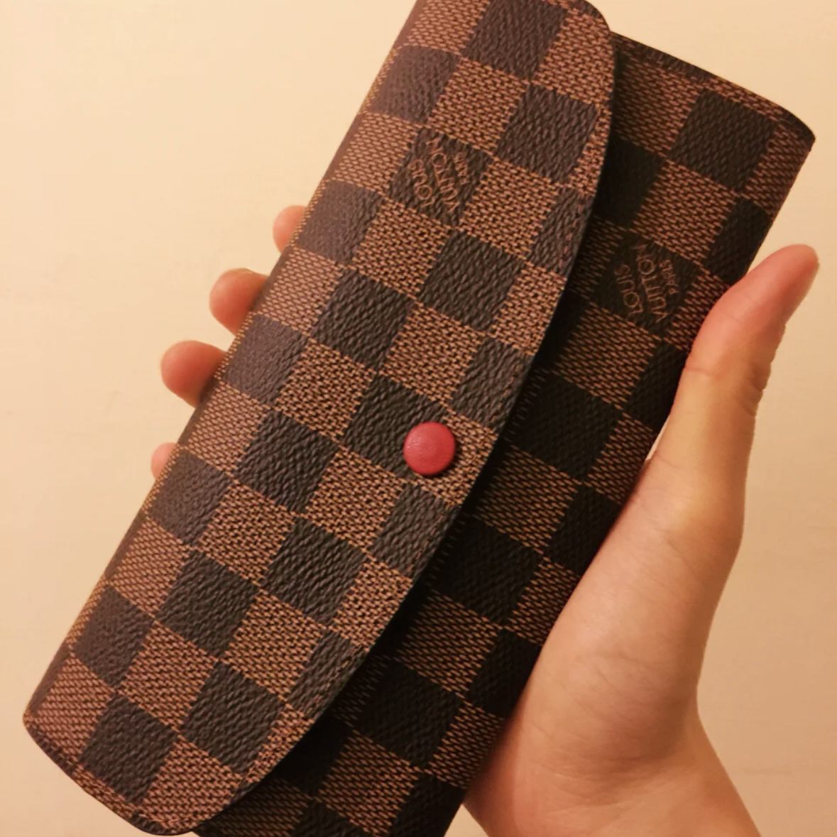99新 LouisVuitton/路易威登 可乐/LV棋盘格红豆豆钱包/98新