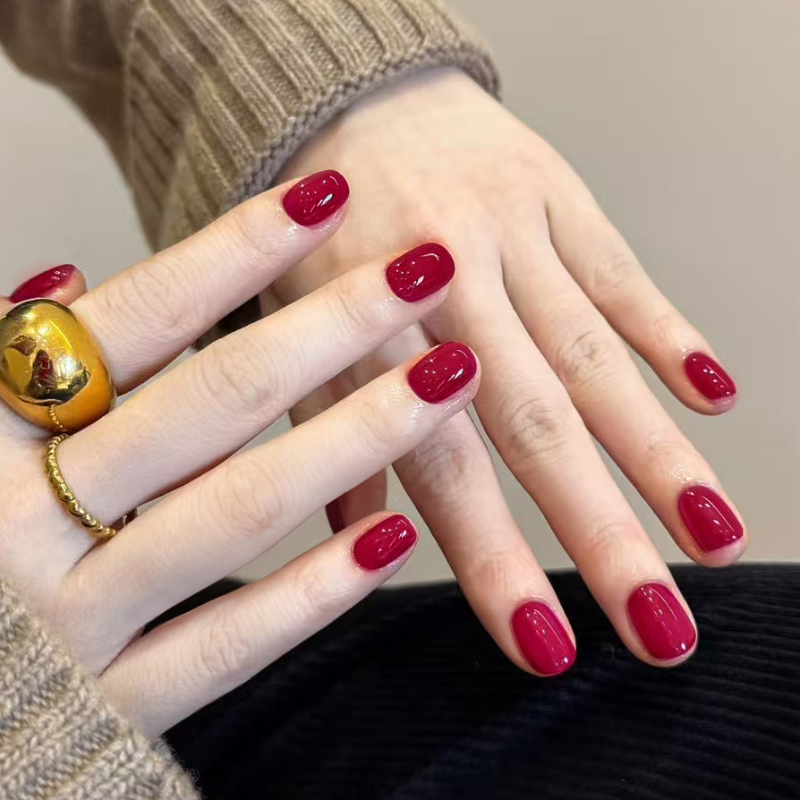 【免照灯】【M26】朵媛儿凝胶甲贴持久防水甲贴ins指甲贴夏日纯色