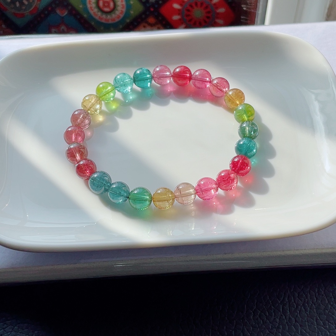 未镶嵌手链碧玺7.8mm左右