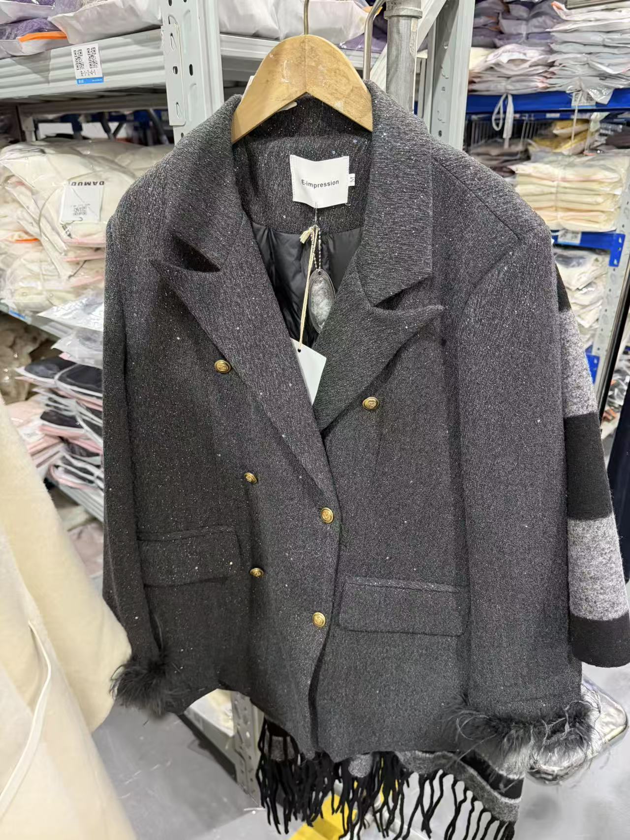 5262灰  秋冬常规款百搭气质外套秋季女装