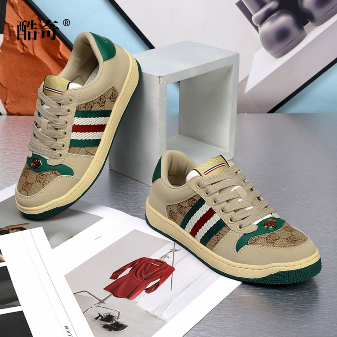 【经典小脏鞋】【卡其色】复古真皮百搭时尚男女情侣休闲 港风板鞋