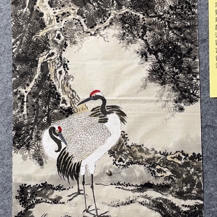 竖款大鱼书画艺术作品