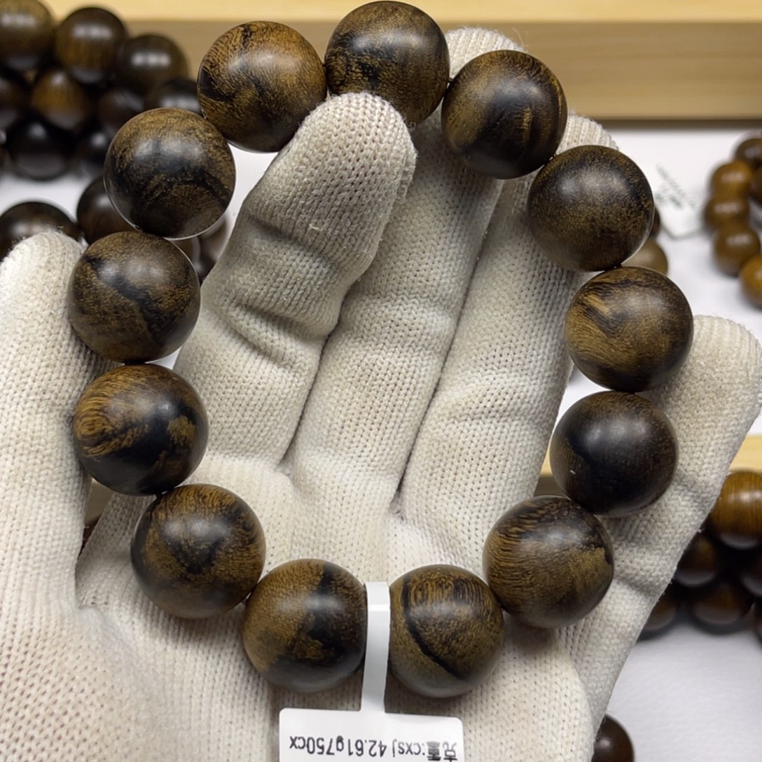 情***缘手串沉香越南芽庄白棋楠