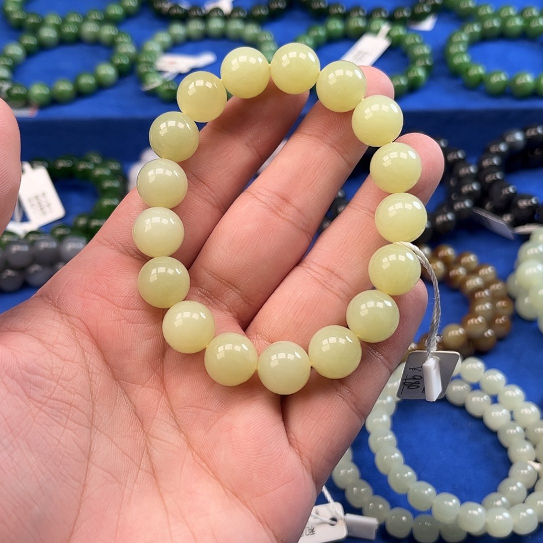 和田玉未镶嵌手链新疆若羌黄口