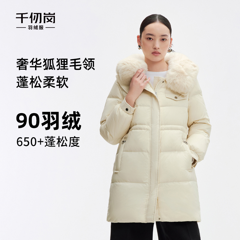新款宽松狐狸毛领冬季女款羽绒外套Y299208B