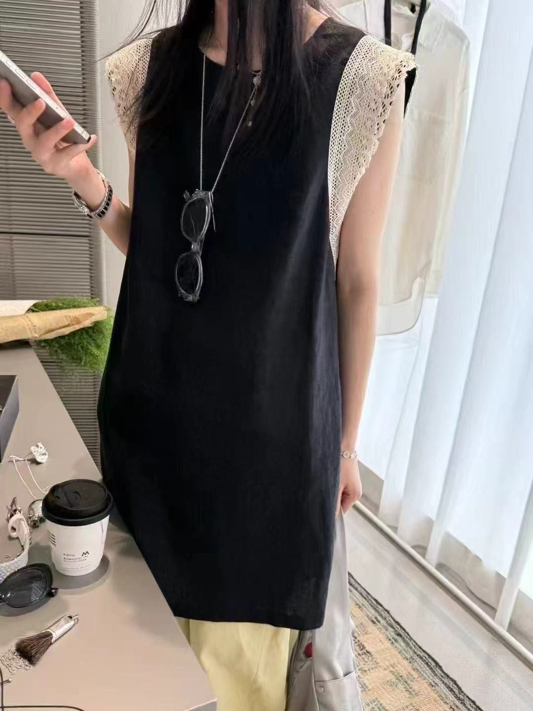 「KEKE」蕾丝花边#3032无袖背心裙宽松休闲