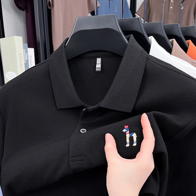 【奥莱撤柜】哈吉款刺绣logo水洗短袖夏季Polo衫半袖t恤时尚休闲风