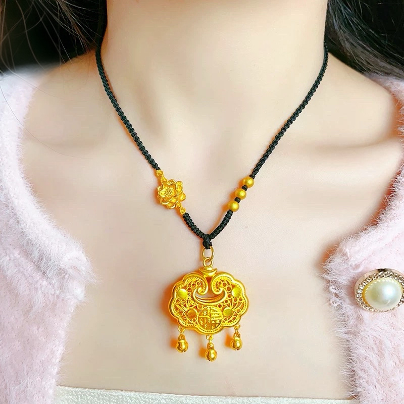 吊坠 福字锁包吊坠手工时尚百搭编织