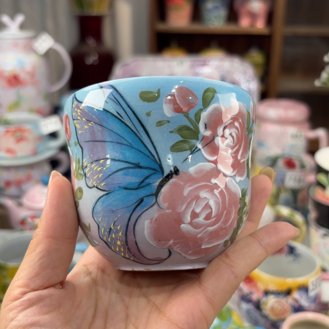 景德镇手绘高温釉下彩陶瓷茶具