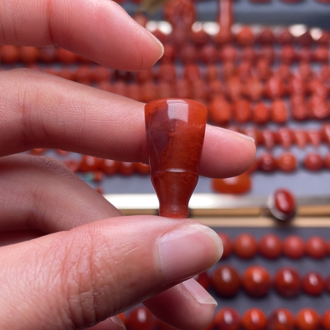 南红玛瑙未镶嵌其他W12瓦西火焰纹三通